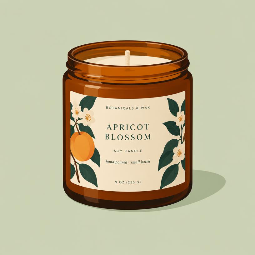 Illustration of the Sora Amber Candle